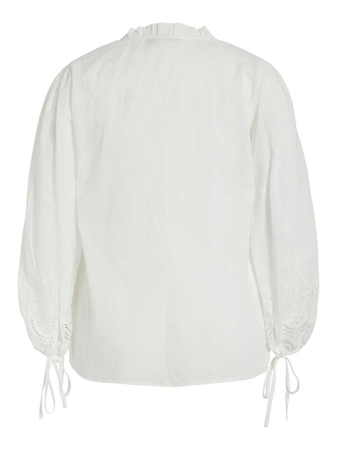 Vimalla Embroidery V-Neck bluse - Optical Snow